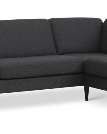 Antracitgrå Sofa med Højre Chaiselong - Lexpo Living