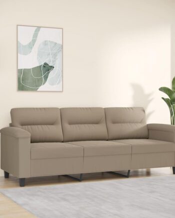 3-Personers Sofa i Gråbrun Mikrofiber - Boligcenter
