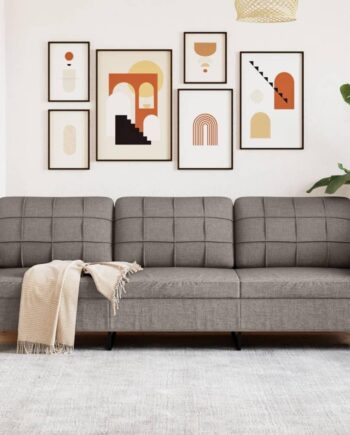 3-personers Sofa i Gråbrun – Stilfuld Komfort til Hjemmet