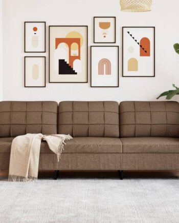 3-Personers Sofa i Brun Stof – Komfort og Stil til Dit Hjem
