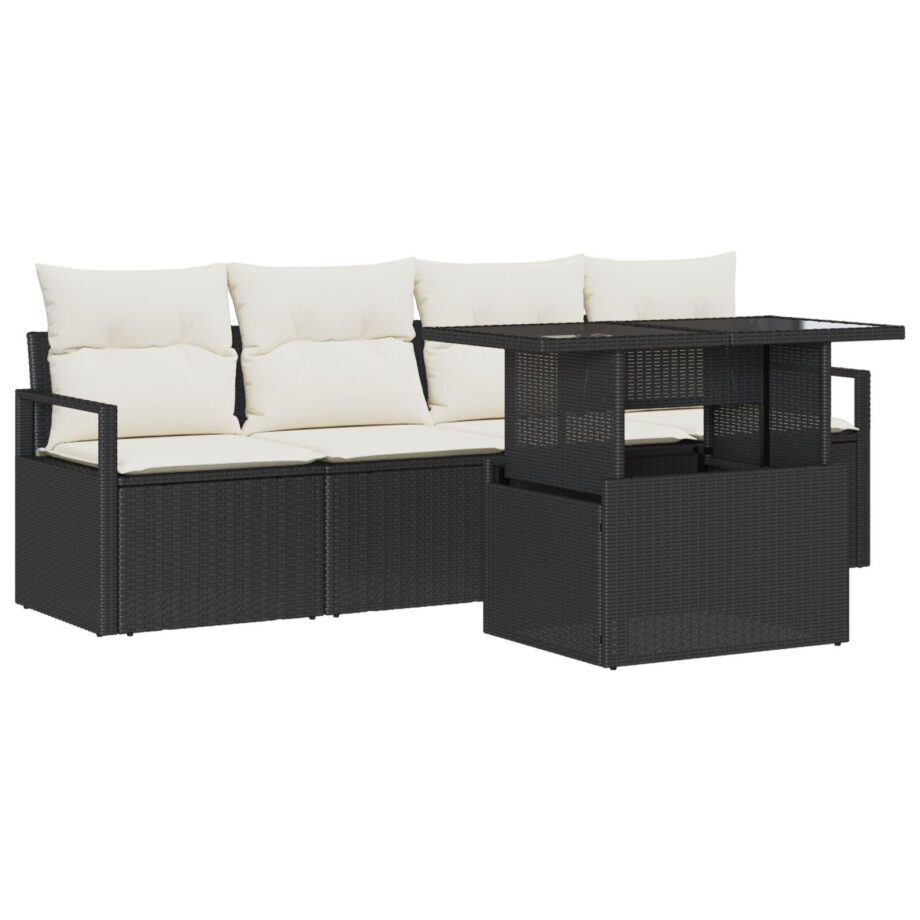 Elegant sort have sofa sæt med komfortable hynder