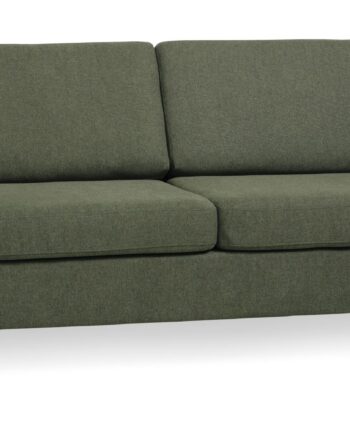 Elegant 2,5-pers. sofa i mosgrøn polyester - Tilbud!