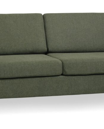 Elegant 2,5 pers. sofa i mosgrøn polyester – Tilbud!