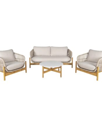 Udendørs Loungesæt med Sofa og 2 Stole – House Nordic