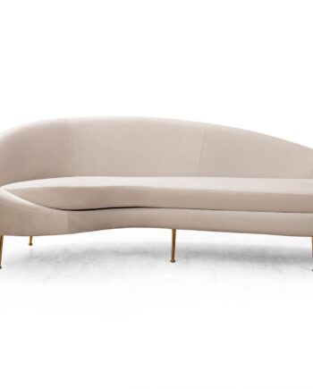 Beige Nordvrk Eses Pers Sofa Venstre Polyester Stof Guld Metal - NordvÄrk Sofa  - 8683342766517