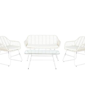 Sofa og spisebordssæt i syntetisk rattan - DKD Home Decor