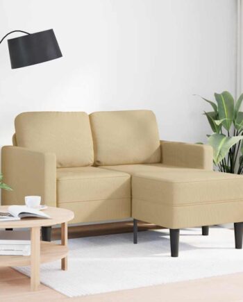 L-formet 2-personers sofa med chaiselong i lys grøn