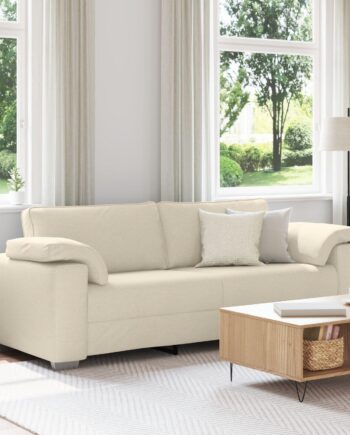 Stilfuld 3-Delt Sofa i Beige Linned – Komfort og Elegance