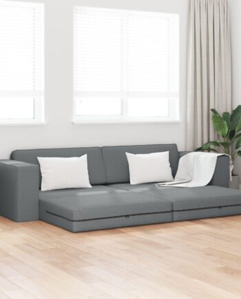 Gulv Sofa Seng Mørkegrå 245x150x60 Stof - Sofa  - 8721158716361