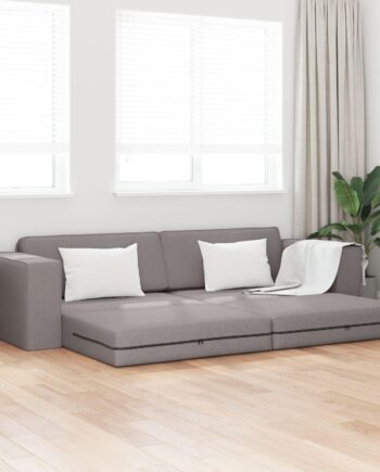 Gulv Sofa Bed Taupe 245x150x60 Stof - Sofa  - 8721158716408