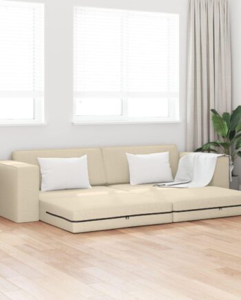 Alsidig Gulv Sofa Bed i Creme - Ideel til Stuen