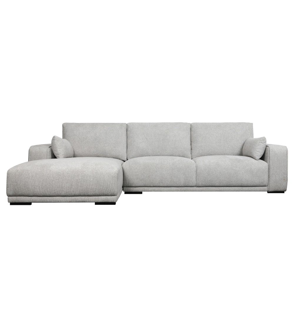 Sort California Sofa Venstre Chaiselong Armpuder Grå Stof Metal - Furnhouse Sofa  - 5714365011537