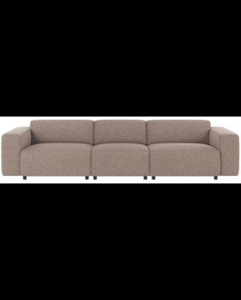 Moderne 4-personers sofa i sort og beige fra Rowico