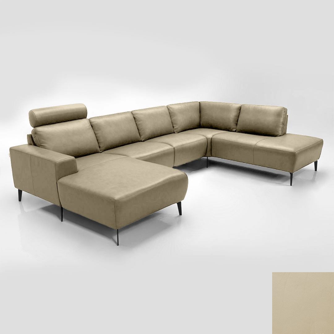 Hjort Knudsen Napoli Sofa Semianilin Læder Semianalin 318 Sand - Hjort Knudsen Sofa