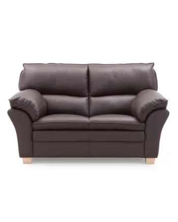 Palma Personers Sofa Mørkebrun Semi Spalt Læder Ubehandlet Bøg - Hjort Knudsen Sofa