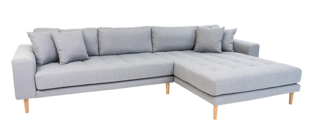 Riviera Lounge Sofa Lysgrå Højrevendt Længde 290 - Sofa