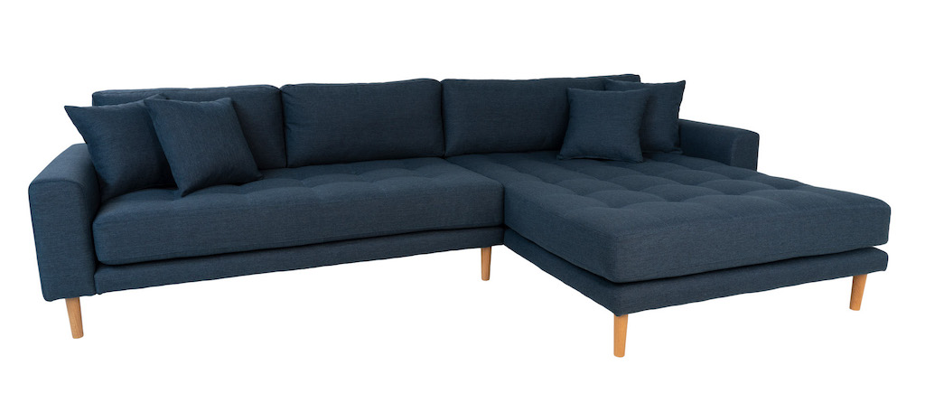 Riviera Lounge Sofa Mørkeblå Højrevendt Længde 290 - Sofa