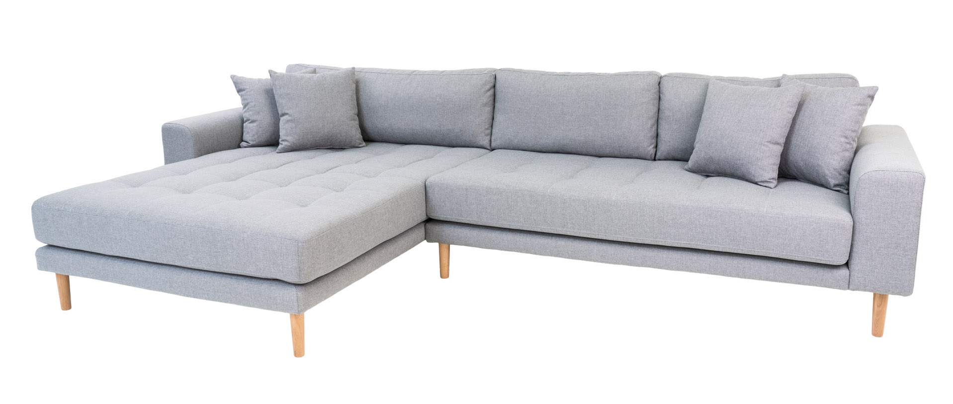 Riviera Lounge Sofa Lysgrå Venstrevendt Længde 290 - Sofa