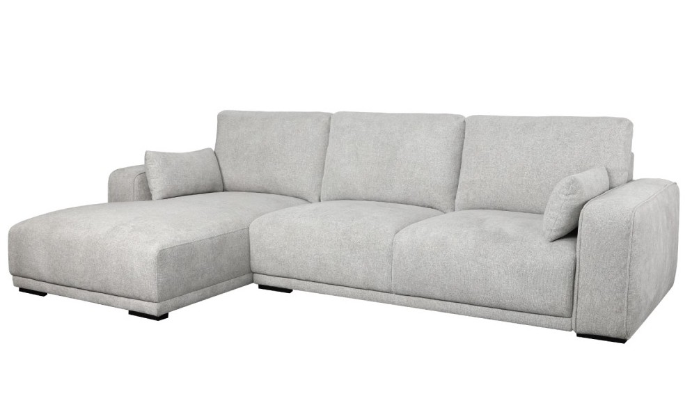 Santa Monica Sofa Med Chaiselong Til Venstre Gråt Møbelstof - Sofa