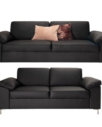 Sort Construct 5per Sofa LÆder Fargo Arm Ben - Actona Sofa