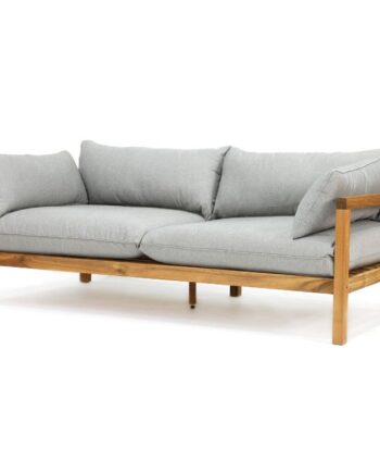 Personers Marion Sofa Akacietræ Med Grå Puder Til Haven - Venture Design Sofa  - 7350107081789