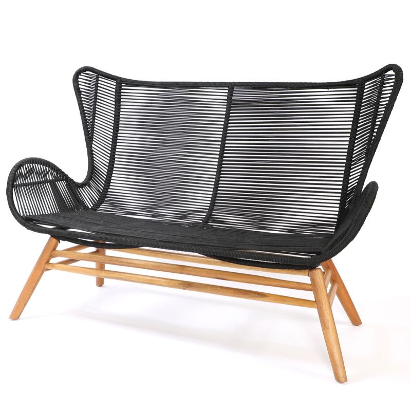 Sort Personers Tingeling Sofa Akacietræ Reb Til Haven - Venture Design Sofa