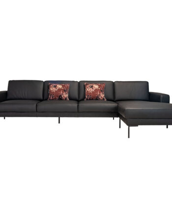 Sort Construct Sofa LÆder - Actona Sofa