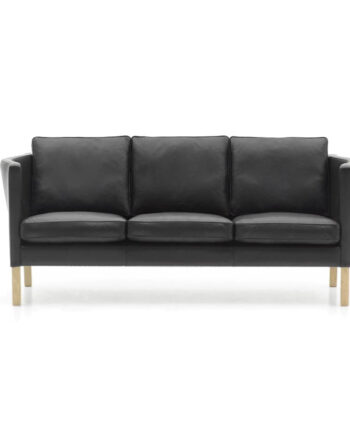 Sort Av59 Sofa 3pers SÆbe Arne Vodder Arizona LÆder - Nielaus Sofa