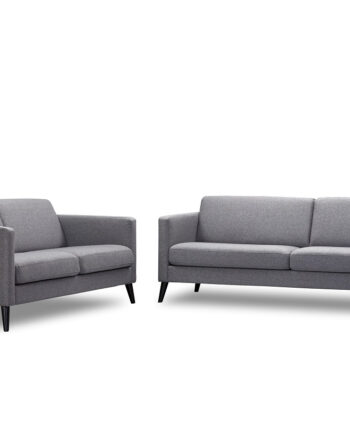 Golf 5pers Sofa Skarp Pris Lys Granit Sorte Ben - Lexpo Sofa