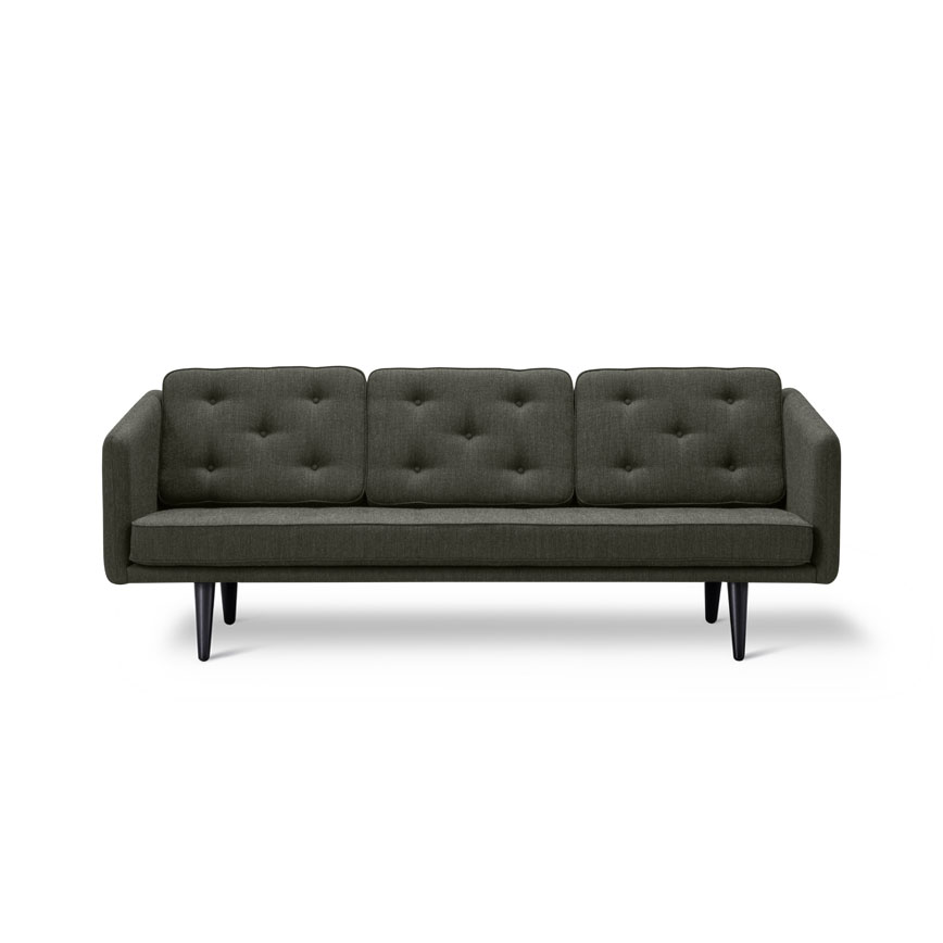 Sort 3pers Sofa Fiord 961 Ben: Lak - Sofa