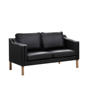 Sort Clausholm 2pers Sofa Ege Ben Madrid LÆder - Topline Sofa