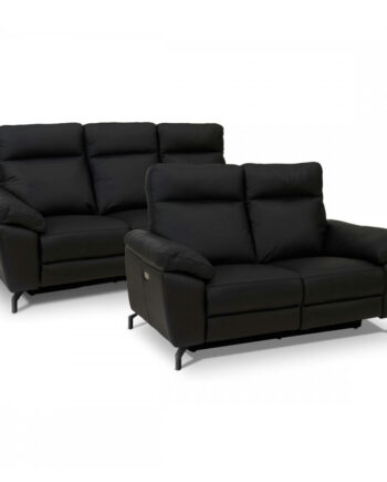 Sort Selesta 2pers Sofa LÆder Slidflader Med - Furnhouse Sofa