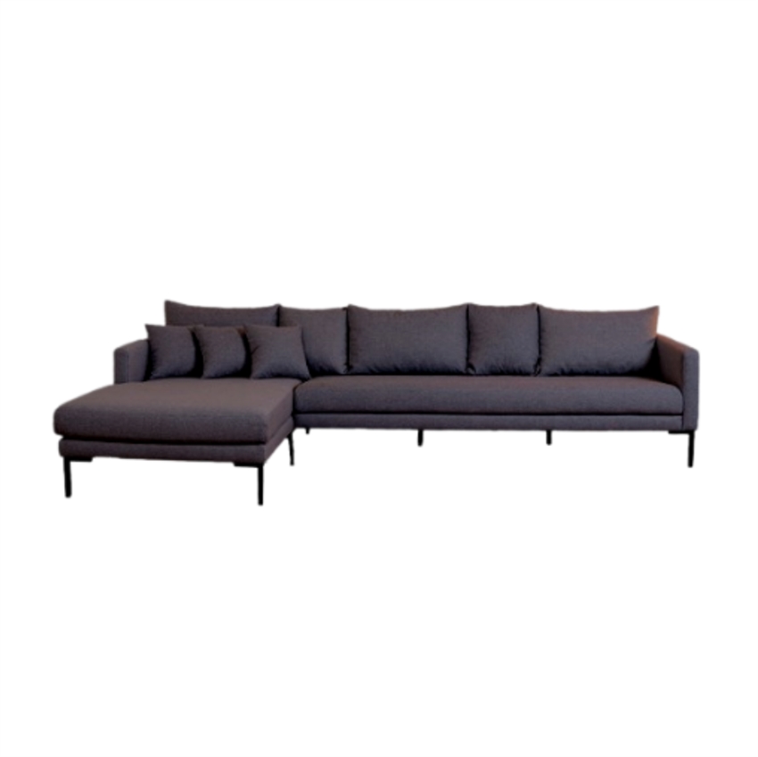 Milla Sofa Med Chaiselong Antracitgrå Stof - Mistral Sofa