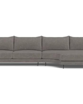 Grå Samba Double Day Sofa Med Rund Chaiselong Pedro Arm - Samba Sofa