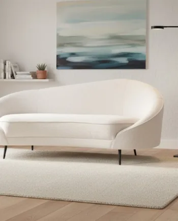 Hvid Celina Personers Sofa Sort Ben - Nordic Design Sofa