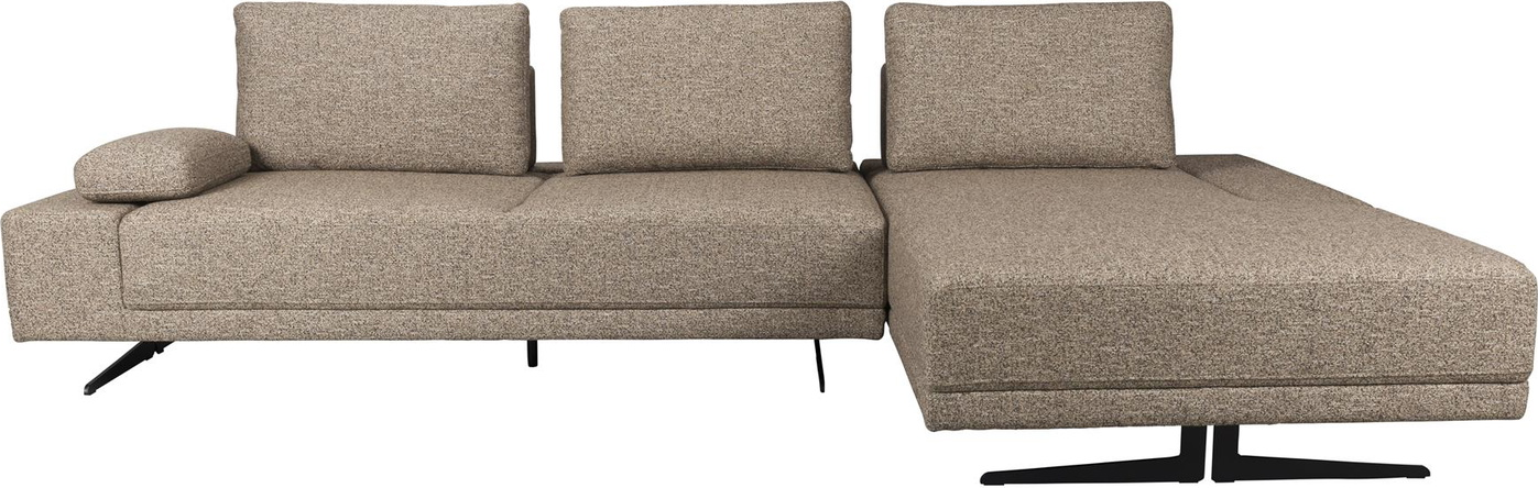 Stengrå Chaiselong Sofa Dutchbone Shelly Personers Polyester 308183 Med Stålbase - Dutchbone Sofa - 8718548090859