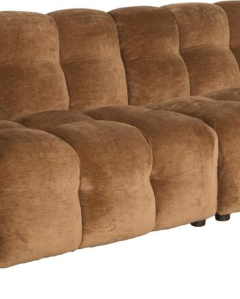 Kastanjebrun Personers Sofa Dutchbone Hackman Polyester Retro Design - Dutchbone Sofa  - 8718548100404