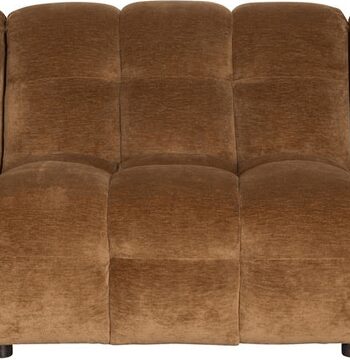 Valnød Personers Sofa Dutchbone Hackman Polyester Retro Design Firkantede Paneler H84 B364 L102 - Dutchbone Sofa  - 8718548100411