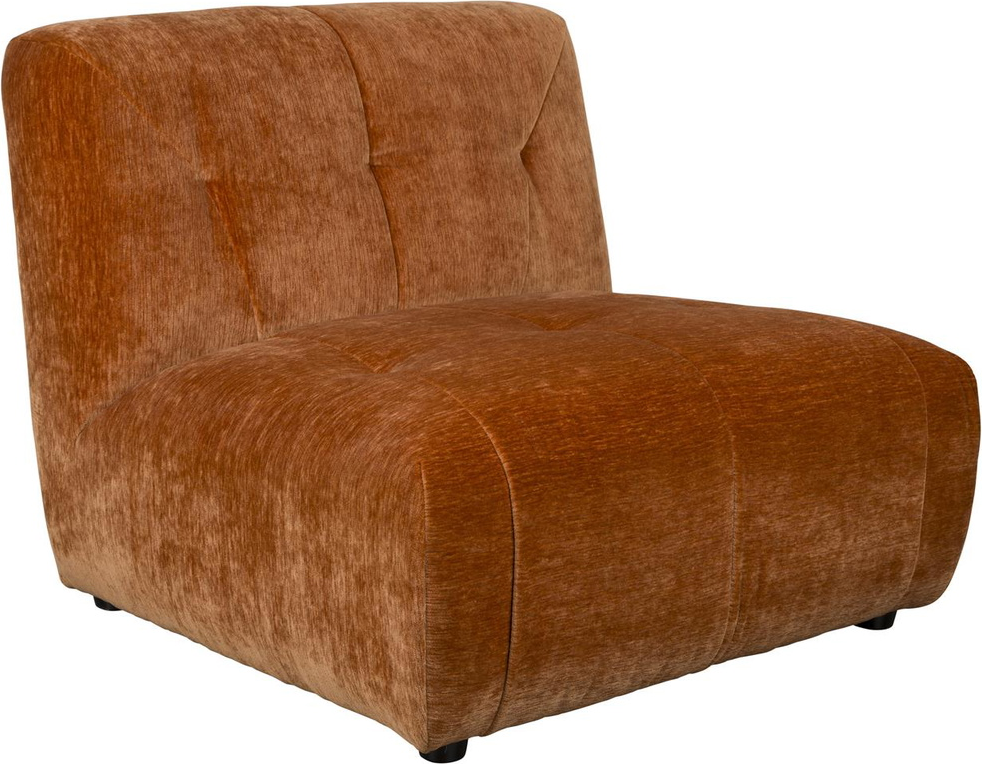 Rødbrun Personers Sofa Dutchbone Giada Polyester Kompakt Med Høj Komfort - Dutchbone Sofa - 8718548087538