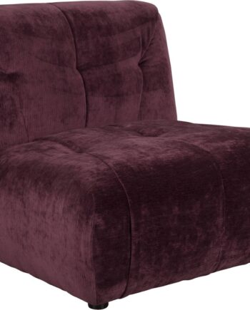 Aubergine Personers Sofa Dutchbone Giada Polstret Polyester Retro Design - Dutchbone Sofa  - 8718548087569