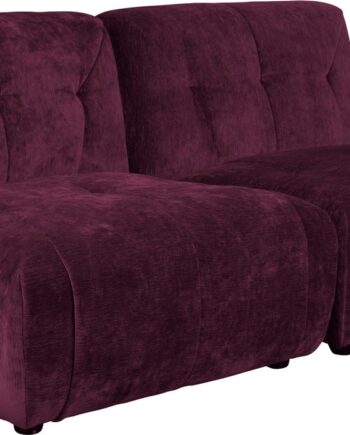 Aubergine Personers Polstret Sofa Dutchbone Giada H76b184l91 - Dutchbone Sofa  - 8718548087576