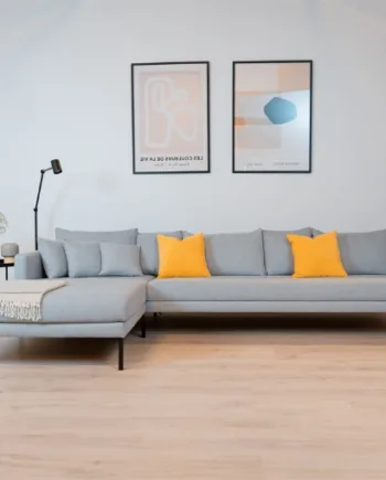 Milla Sofa Med Chaiselong Lysegrå Stof Venstrevendt - Nordic Design Sofa