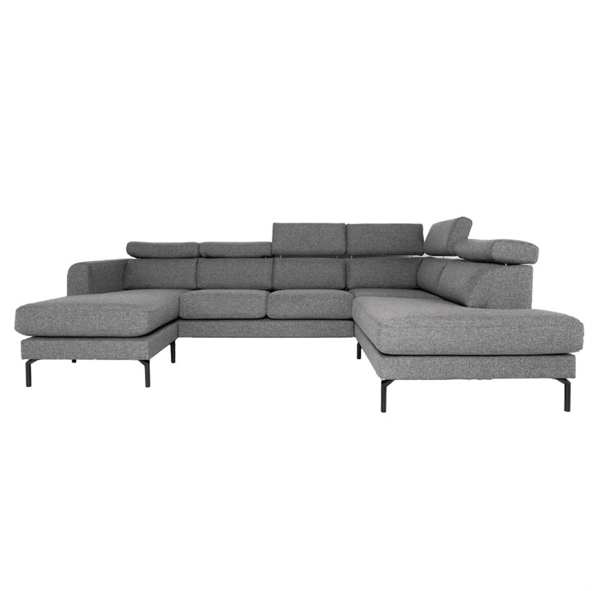 Helsinge Sofa Mørkegråt Stof Venstrevendt - Nordic Design Sofa