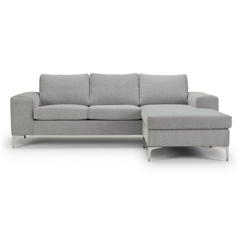 Boston Personers Sofa Med Chaiselong Grå Stof - Nordly Sofa