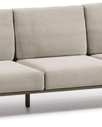 Grå Udendørs Personers Sofa Kave Home Comova T Crevin Stof Med Aluminiumsramme H85 B225 D85 - Kave Home Sofa  - 8433840783086
