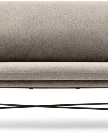 Sort Personers Sofa Kave Home Brida Beige Struktureret Stof Med Stålramme H82 B128 D73 - Kave Home Sofa  - 8433840918198