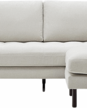 Grå Personers Sofa Kave Home Debra Vintage Chenillestof Med Aftagelige Hynder 222x178x85 Wenge Ben - Kave Home Sofa  - 8433840929378