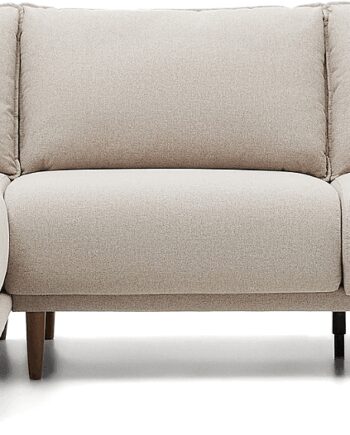 Beige Chaiselong Sofa Kave Home Carlota Personers Struktureret Stof Bæredygtig Aftagelige Betræk Resistent 84x158x262 - Kave Home Sofa  - 8433840922744