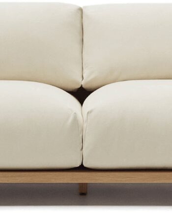 Beige Personers Sofa Kave Home Oaq Bomuld Med Aftageligt Betræk Fsc Mix Credit Træ - Kave Home Sofa  - 8433840839530