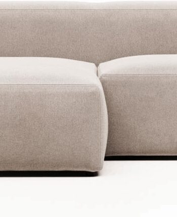 Beige Kave Home Blok Chaiselong Sofa Venstrevendt Pletbestandigt Stof 240x174x69 - Kave Home Sofa  - 8433840593012